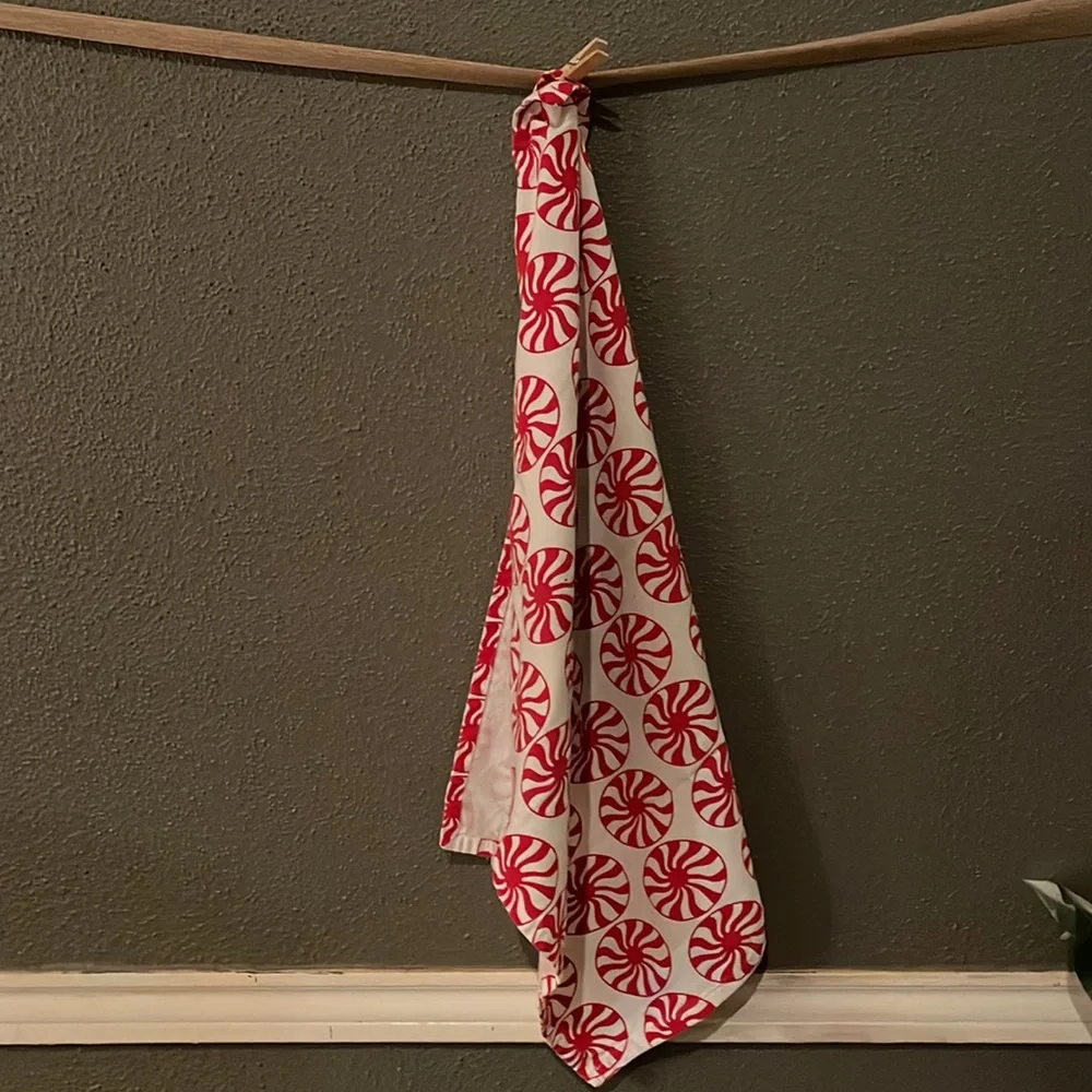 Crate & Barrel Peppermint Dishtowel